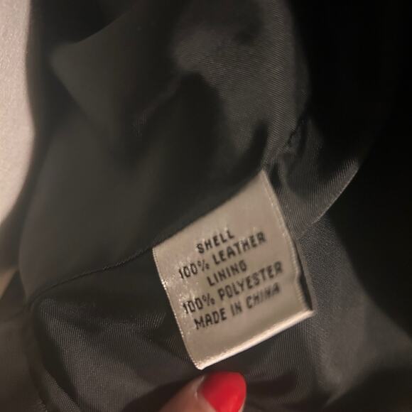 Talbots Black Genuine Leather Jacket Size 12 – Classic Supple Moto Style - Picture 5 of 5